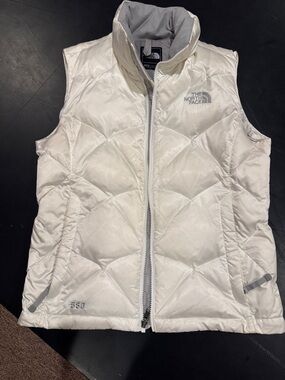 The North Face White Quilted Insulated Vest